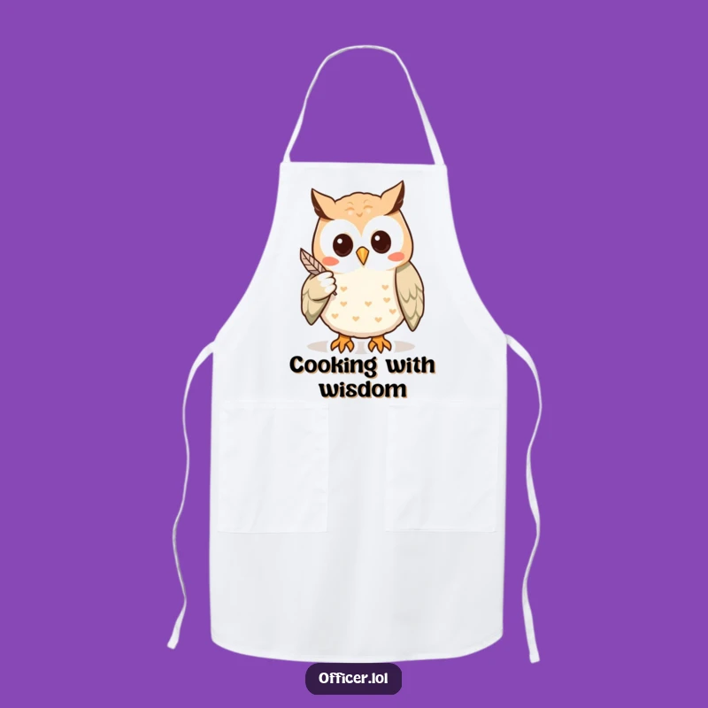 Funny Owl Investigator Apron: Hilarious Kitchen Wear for Culinary Detectives