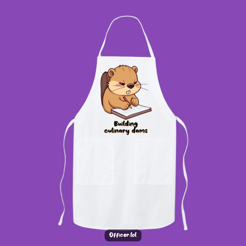 Funny Beaver Chef Apron: Hilarious Kitchen Wear for the Busy Cook