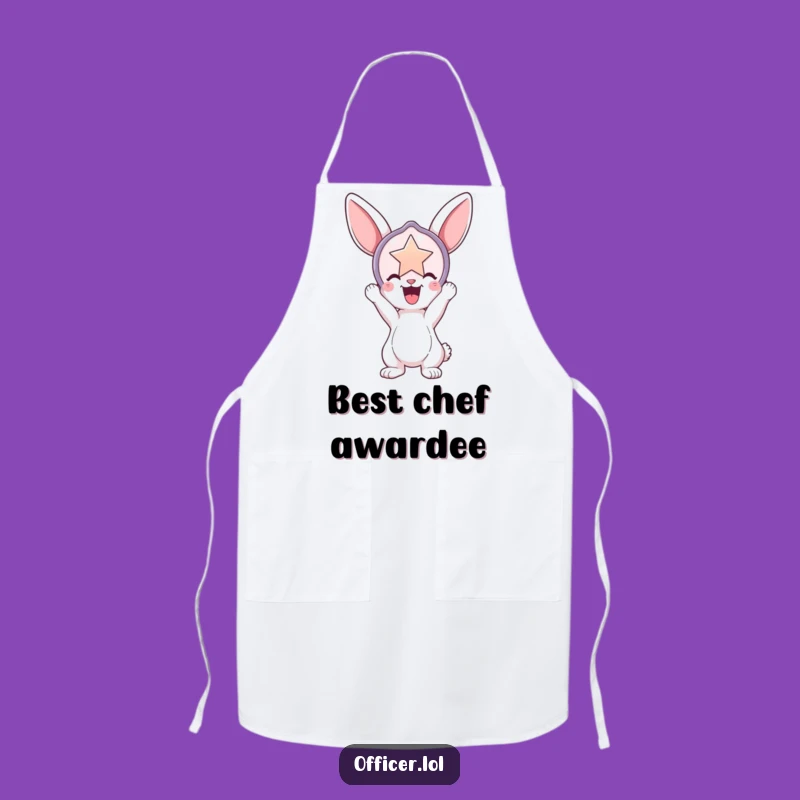 Funny Bunny Badge Apron: Cook with Pride, Hilarious Style, Great Gift