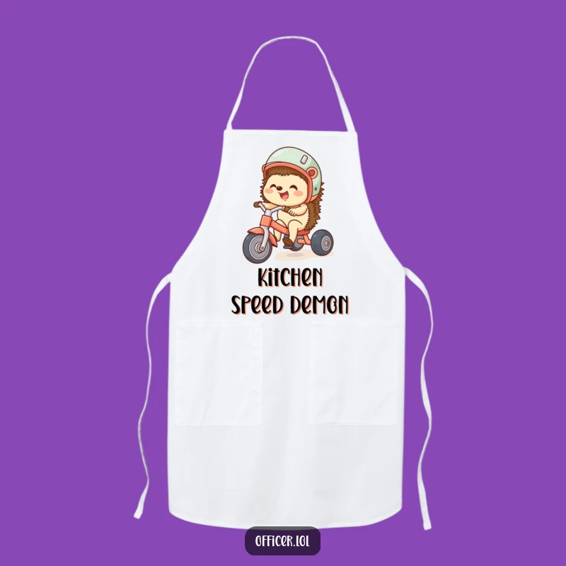 Funny Hedgehog Kitchen Apron: Hilarious Wear for Joyful Cooks