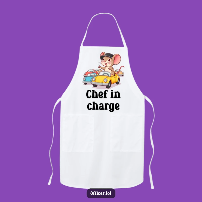 Funny Mouse Apron: Determined Chef's Director Kitchen Gift