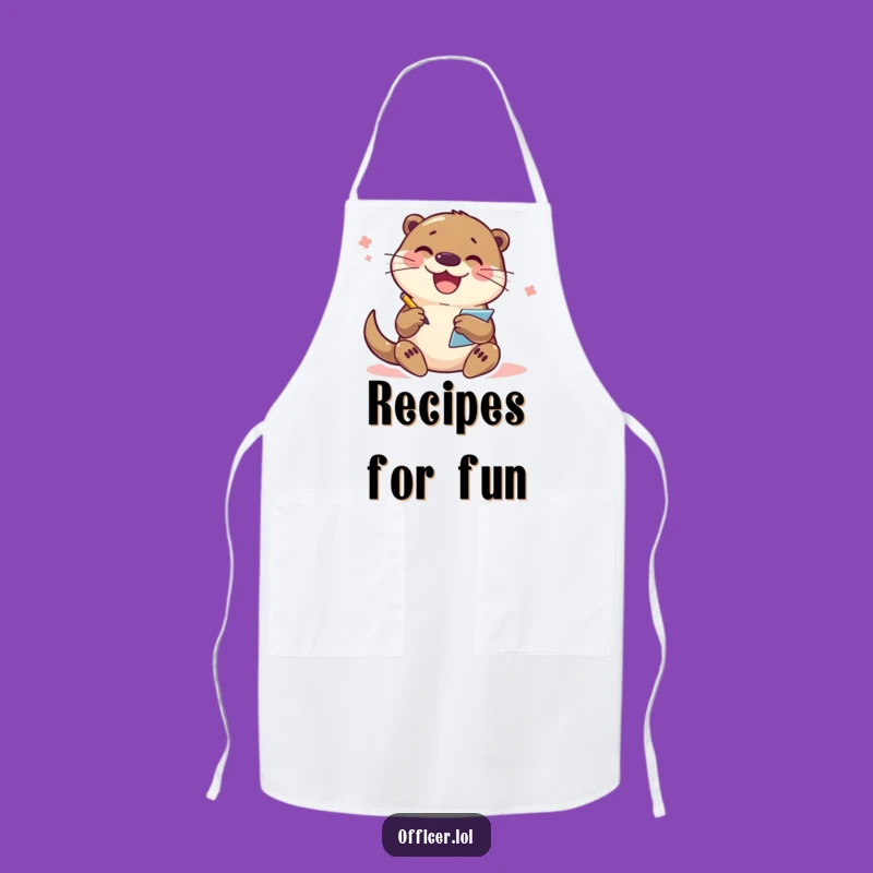 Funny Otter Note-Taking Apron: Organize Your Kitchen with Enthusiasm