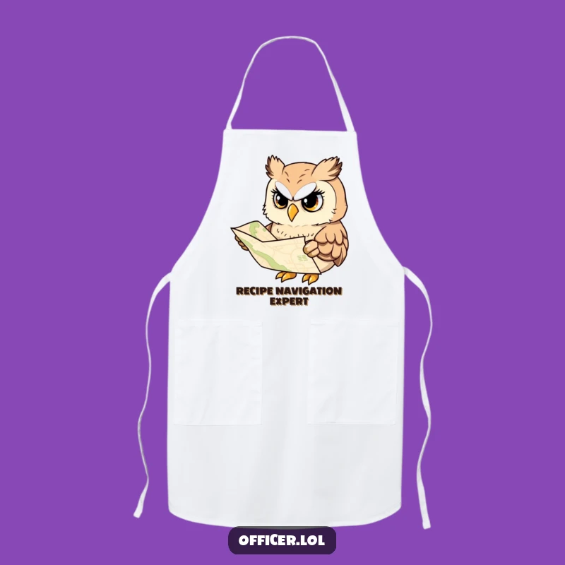 Funny Owl Apron: Wise Chef Explorer, Culinary Study Gift