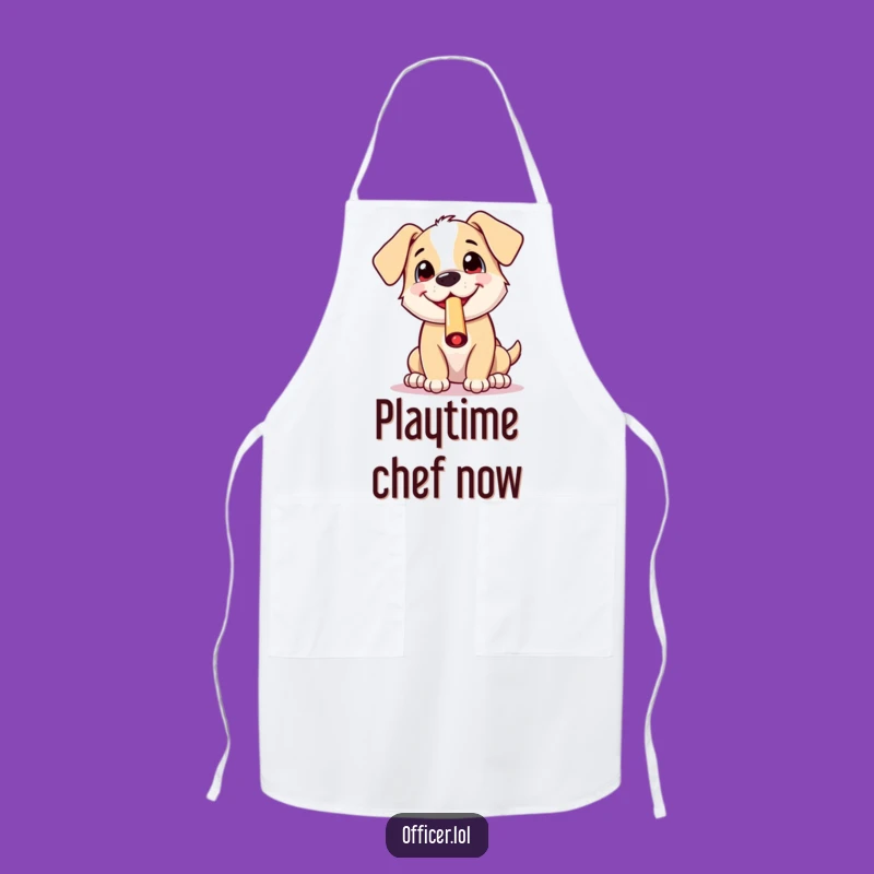 Funny Puppy Whistle Apron: Cook with Cheer, Hilarious Style, Great Gift