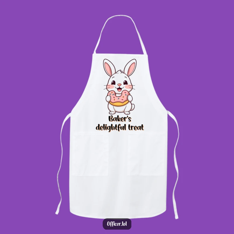 Funny Rabbit Donut Apron: Bake Up Some Sweet Smiles!