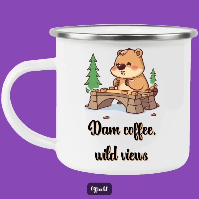 Funny Beaver Camping Mug: Durable Construction Drinkware, Outdoor Gift