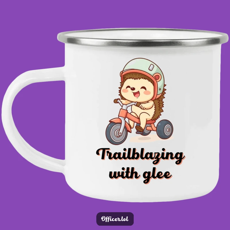 Funny Hedgehog Trail Mug: Hilarious Campfire Companion for Joyful Adventures