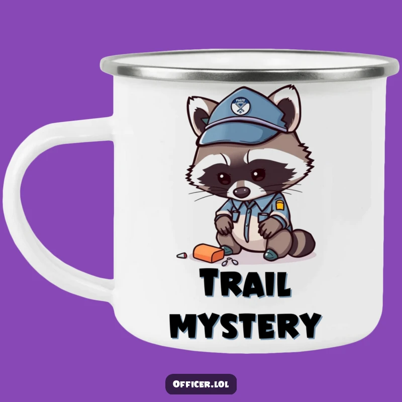 Funny Raccoon Officer Camping Mug - Durable & Curious Companion for Adventures