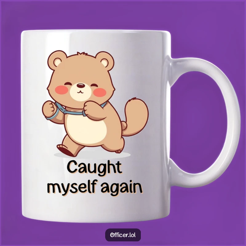 Funny Bear in Handcuffs Mug: Hilarious Gift for Bears Who Love Fun!