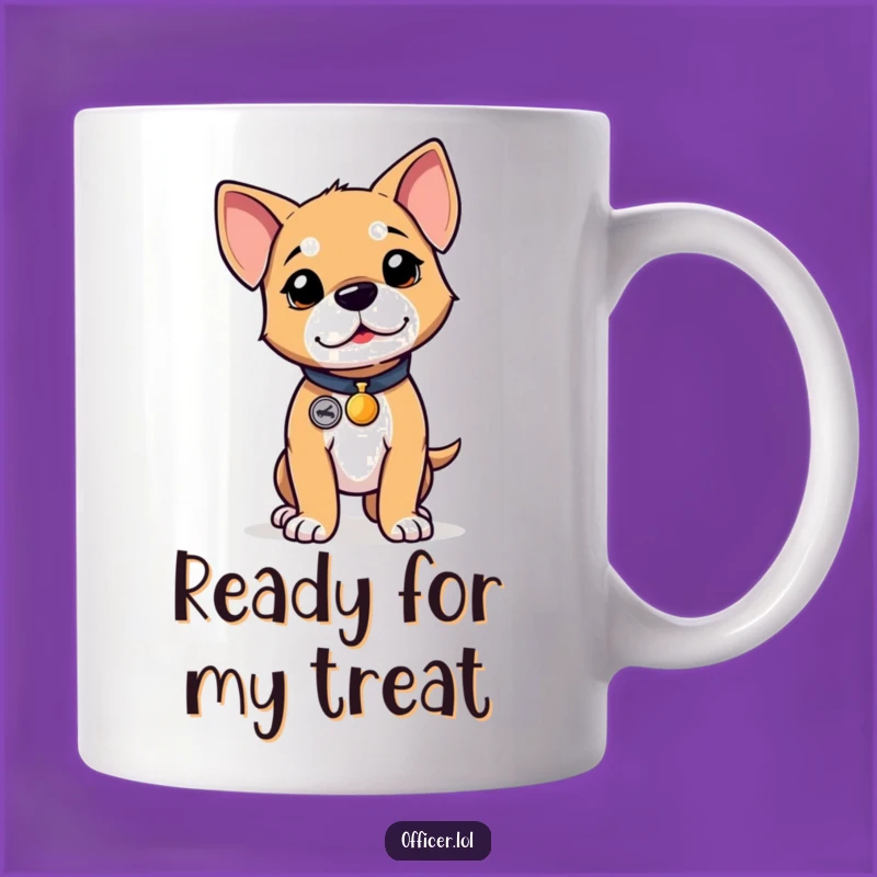 Funny Puppy Badge Mug: Determined Hero Dog Gift for Pet Lovers