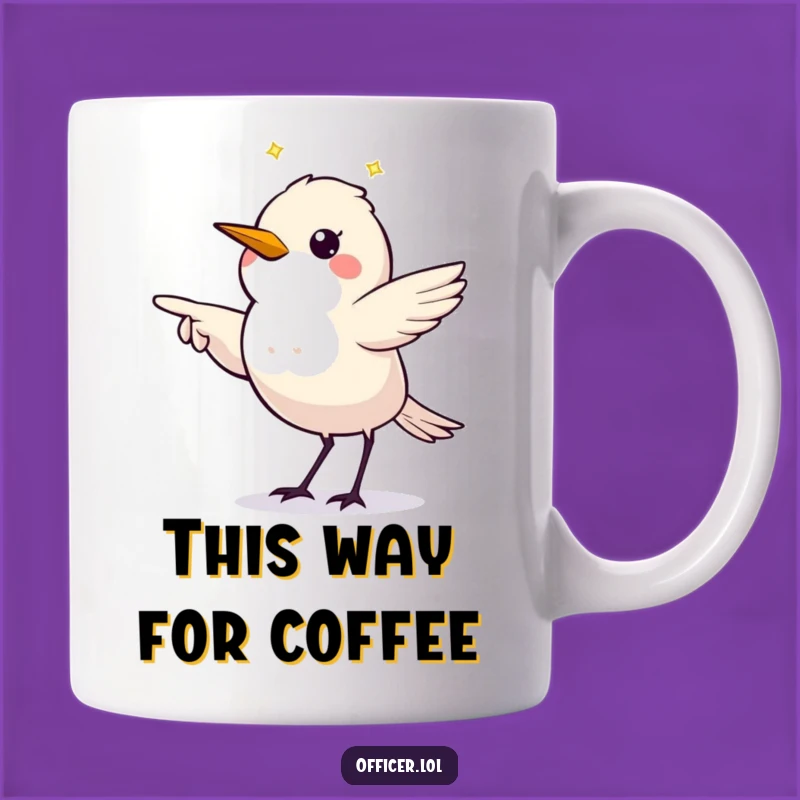 Funny Starling Guide Mug: Directing Bird, Perfect Humorous Gift for Clarity!