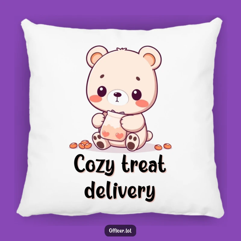 Funny Bear Cub Treat Pillow: Cozy Comfort with a Generous Cub