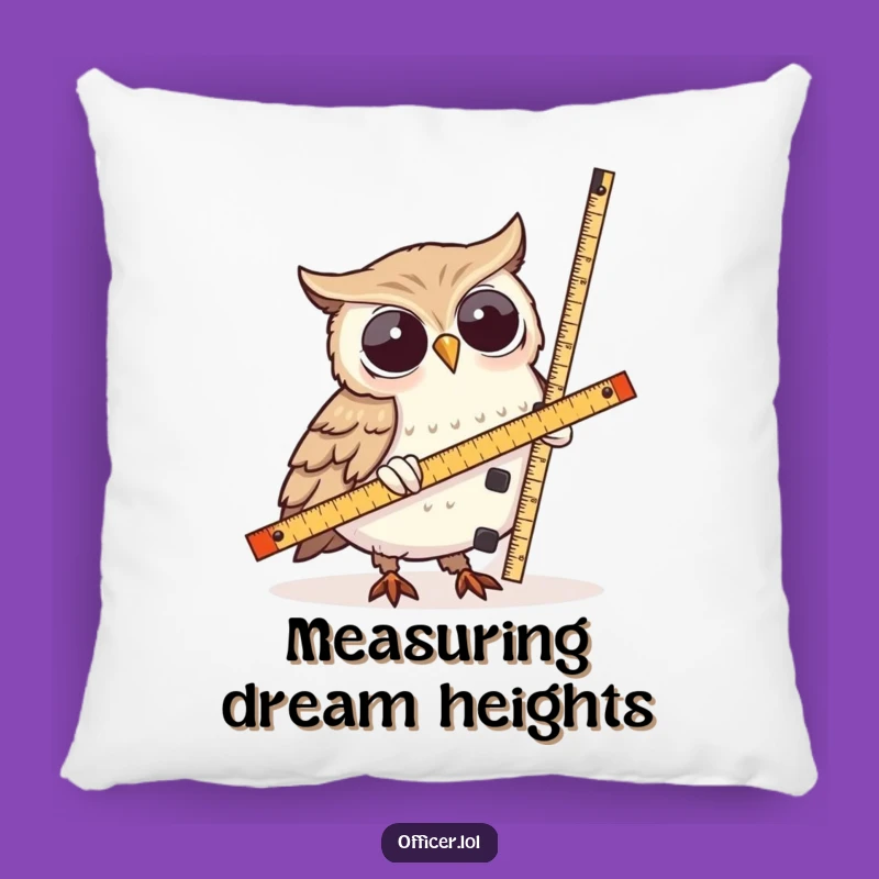 Funny Owl Measurement Pillow: Cozy Comfort for Reflective Minds