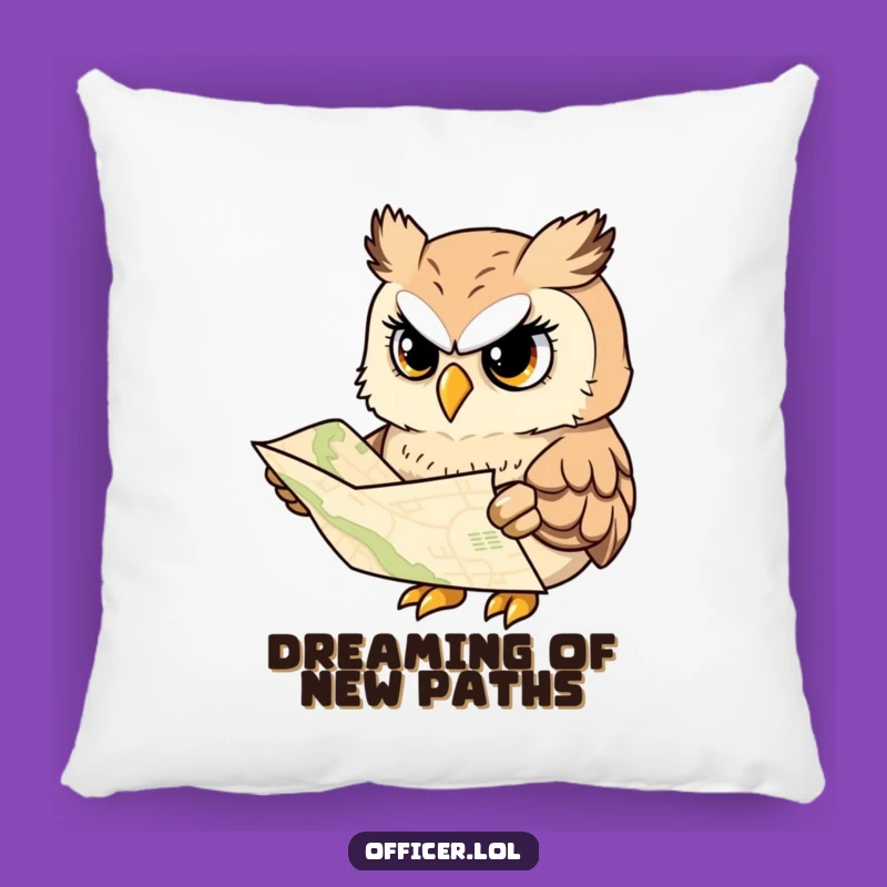 Funny Owl Pillow: Cozy Study Cushion, Wise Bird Decor Gift