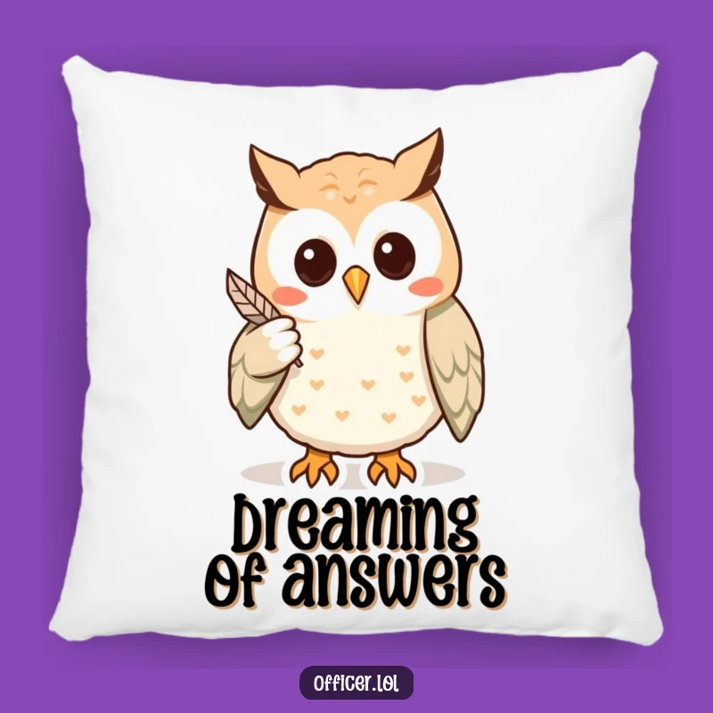 Funny Owl Wisdom Pillow: Cozy Comfort with a Hilarious Insightful Vibe