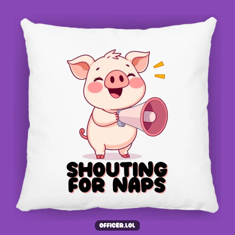 Funny Pig Pillow: Cozy Announcement, Happy Pig, Ideal Funny Gift!