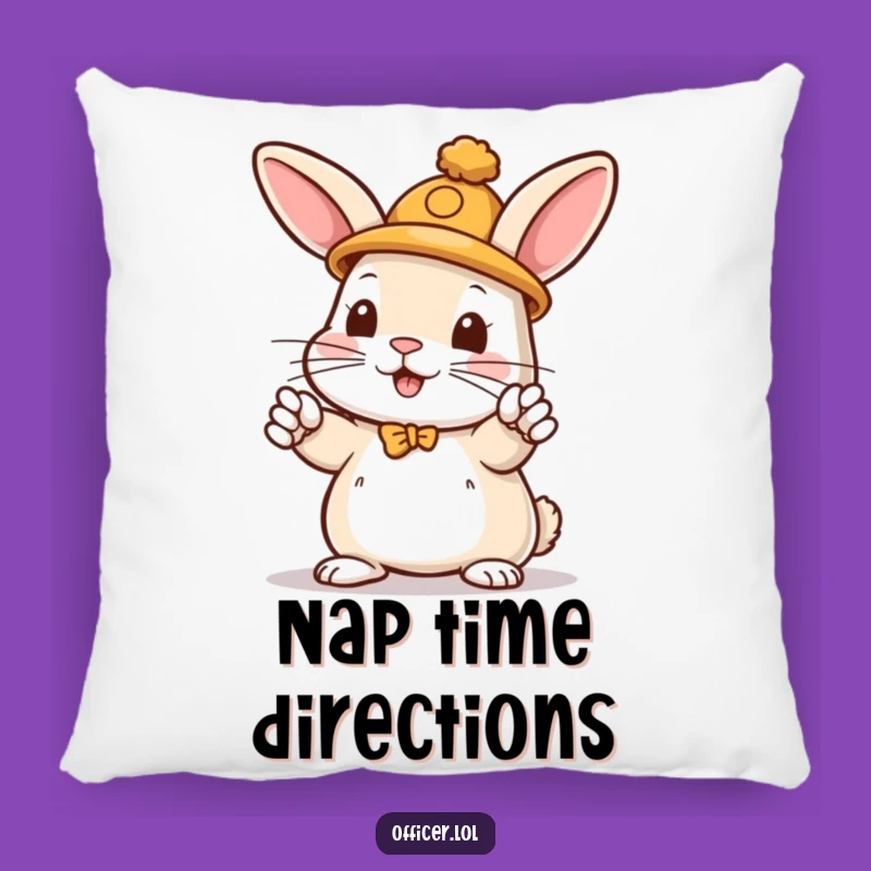 Funny Rabbit Traffic Pillow: Snuggle with a Bunny Director, Soft Funny Gift!