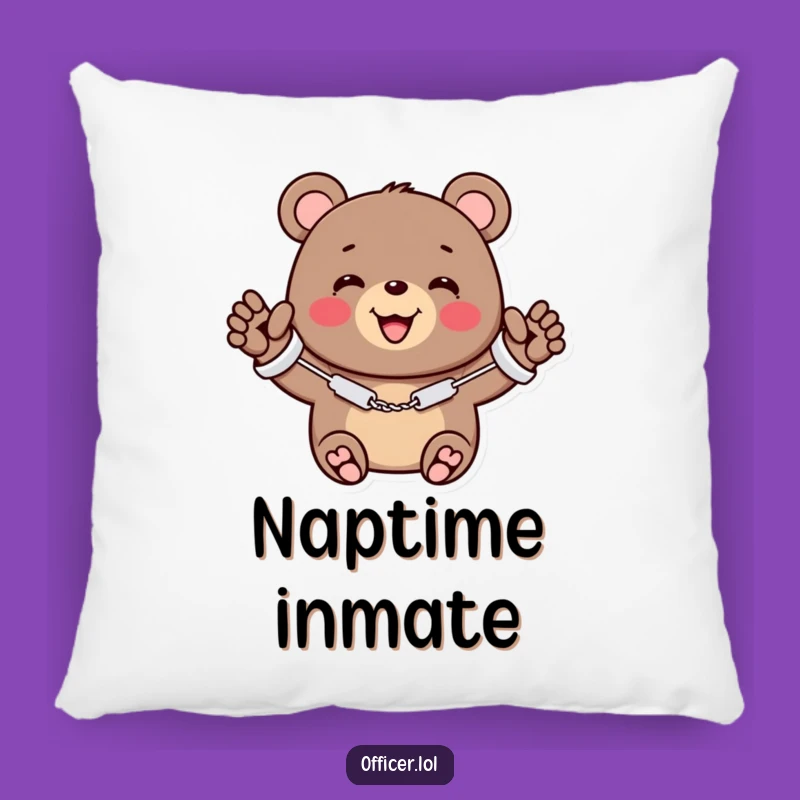Comfortable Funny Bear Handcuffs Pillow - Cozy Cuteness