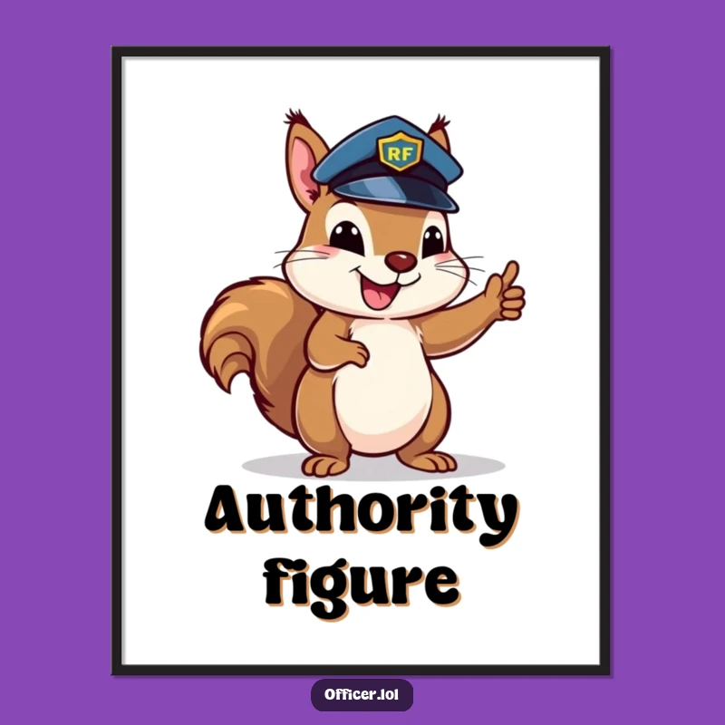 Funny Squirrel Traffic Art Print - Whimsical Digital Download