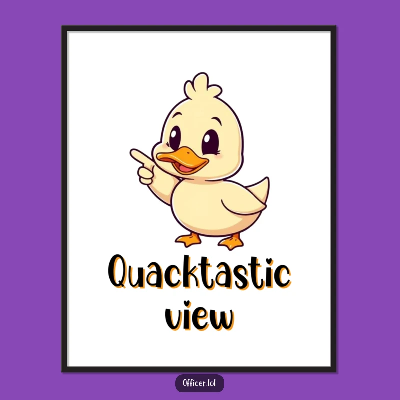 Funny Duck Pointing Digital Art: Happy Guidance Download - Hilarious Wall Art Gift