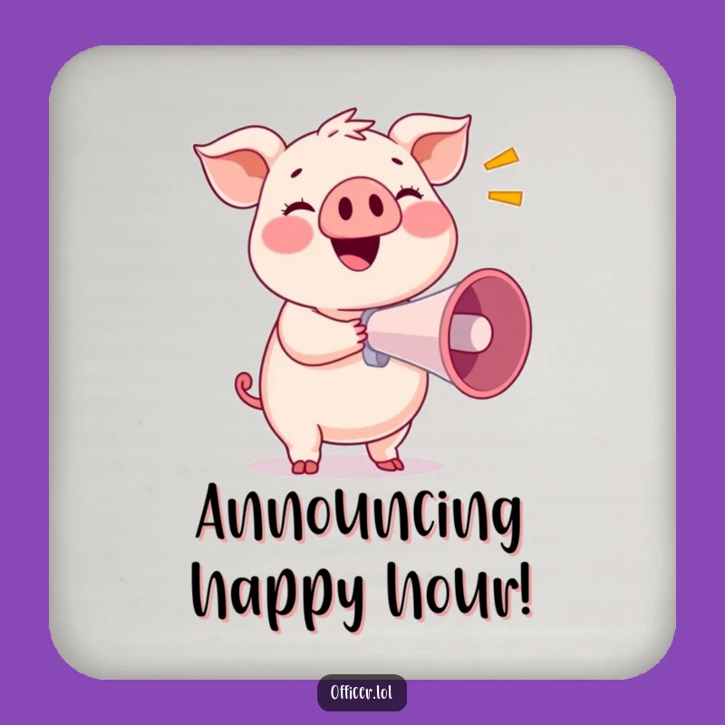 Funny Pig Coasters: Announce Your Drinks with Humorous Style!