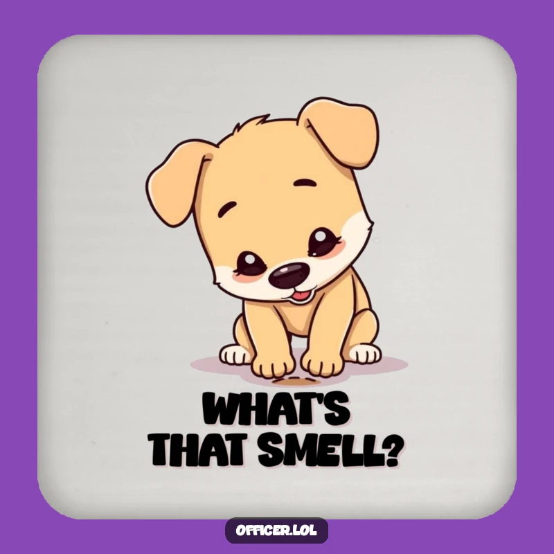 Funny Dog Detective Coaster: Protect Surfaces with Humorous Canine Charm