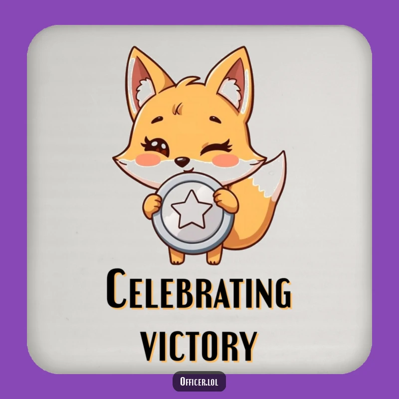 Funny Fox Award Coaster: Protect Surfaces with This Hilarious Detective Design