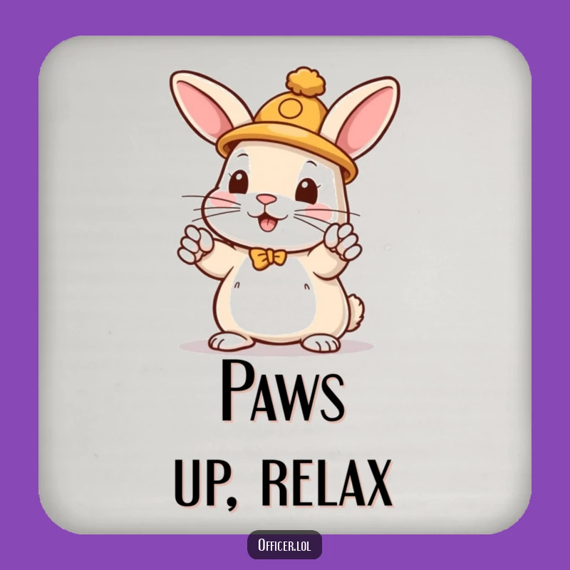 Funny Rabbit Traffic Coaster: Protect Surfaces with a Bunny Director, Chic Funny Gift!