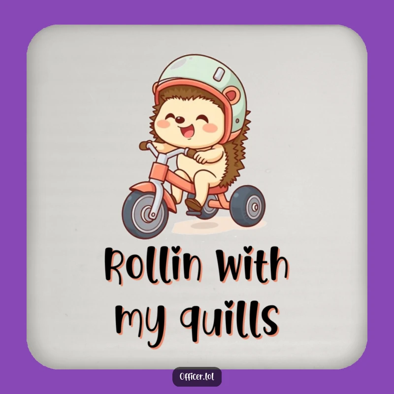Funny Hedgehog Tricycle Coaster: Hilarious Protection for Your Drink