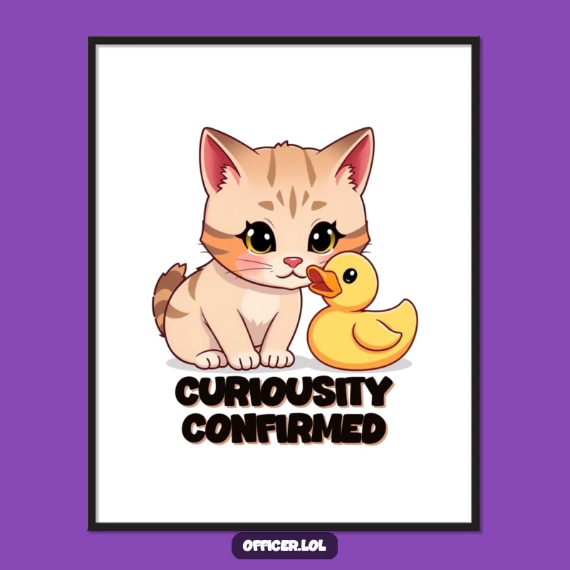 Funny Cat Interrogation Poster: Bring Playful Curiosity to Your Walls with This Art
