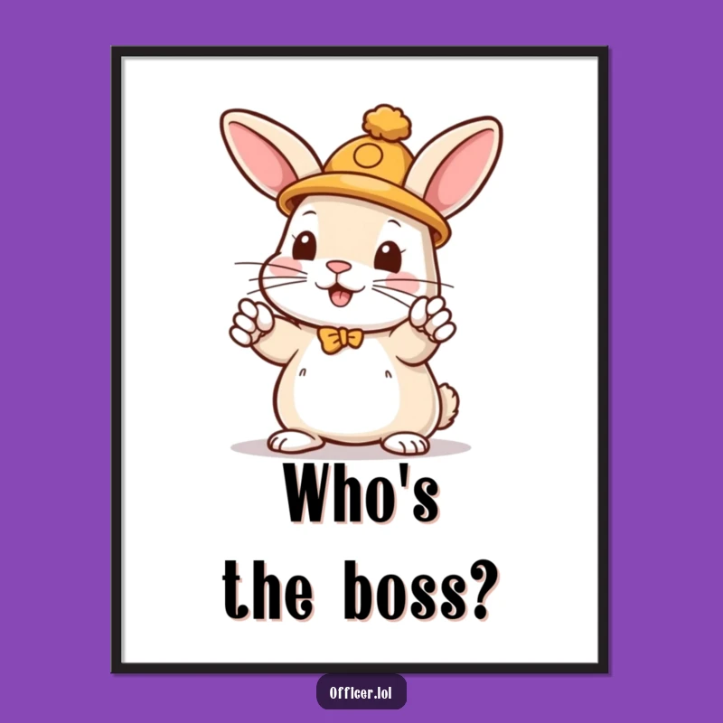 Funny Rabbit Traffic Poster: Playful Bunny Art, A Vivacious Funny Gift for Walls!