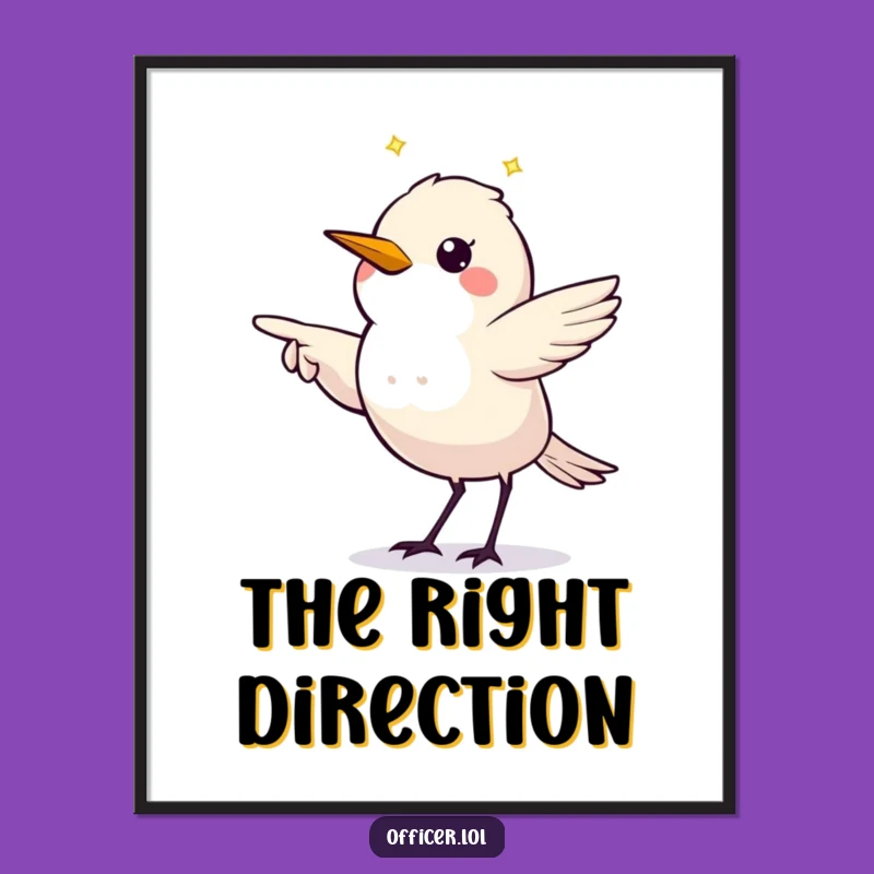 Funny Starling Guide Poster: Twinkling Bird Art, Perfect Humorous Gift!