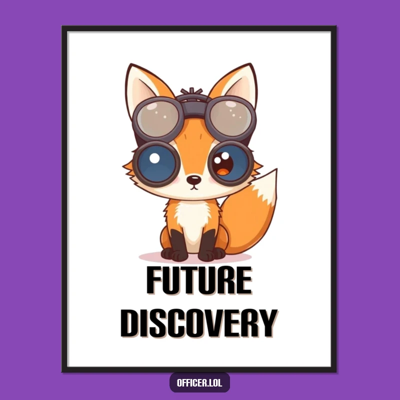 Funny Fox Poster - Curious Explorer Wall Art