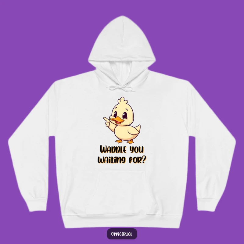 Funny Duck Pointing Hoodie: Cozy Comfort & Cheerful Direction - Hilarious Gift