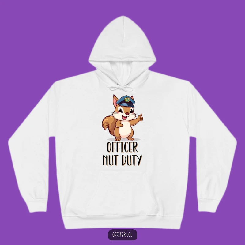Funny Squirrel Police Hoodie - Cozy & Humorous Gift for Order Keepers