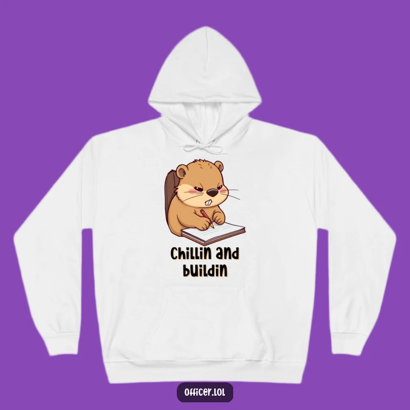Funny Stern Beaver Hoodie: Cozy and Hilarious Gift for the Dedicated Worker
