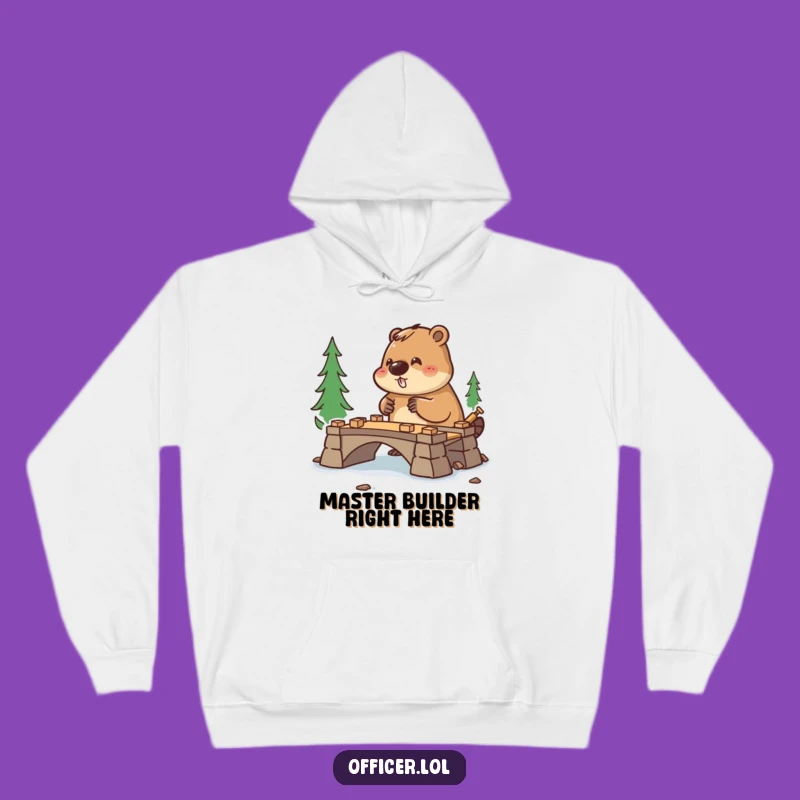 Funny Beaver Hoodie: Cozy Construction Wear, Diligent Animal Gift