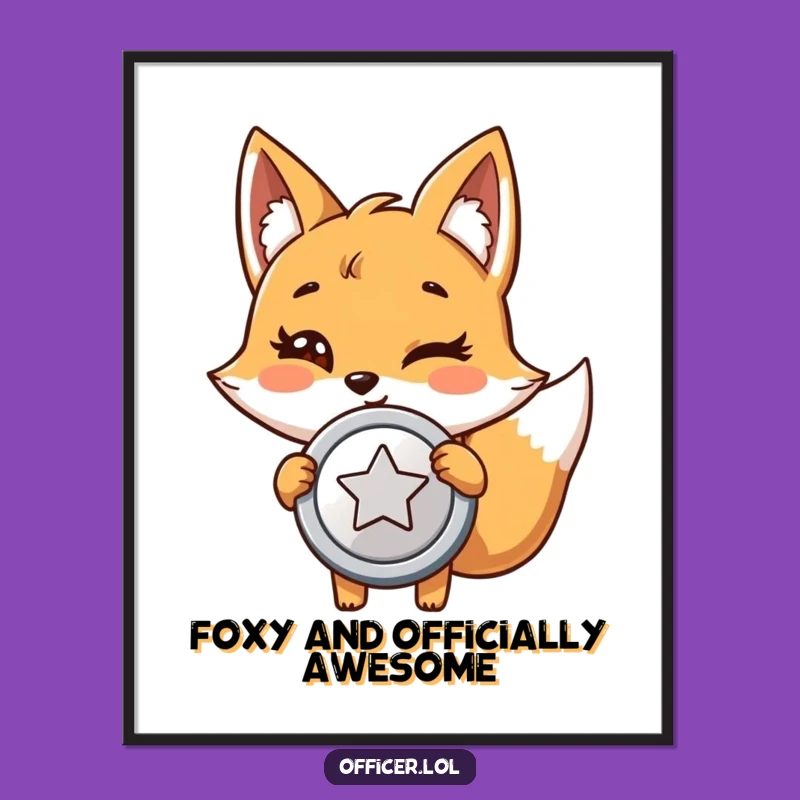 Free Printable Wall Art: Funny Fox Detective Downloadable Quirky Decor