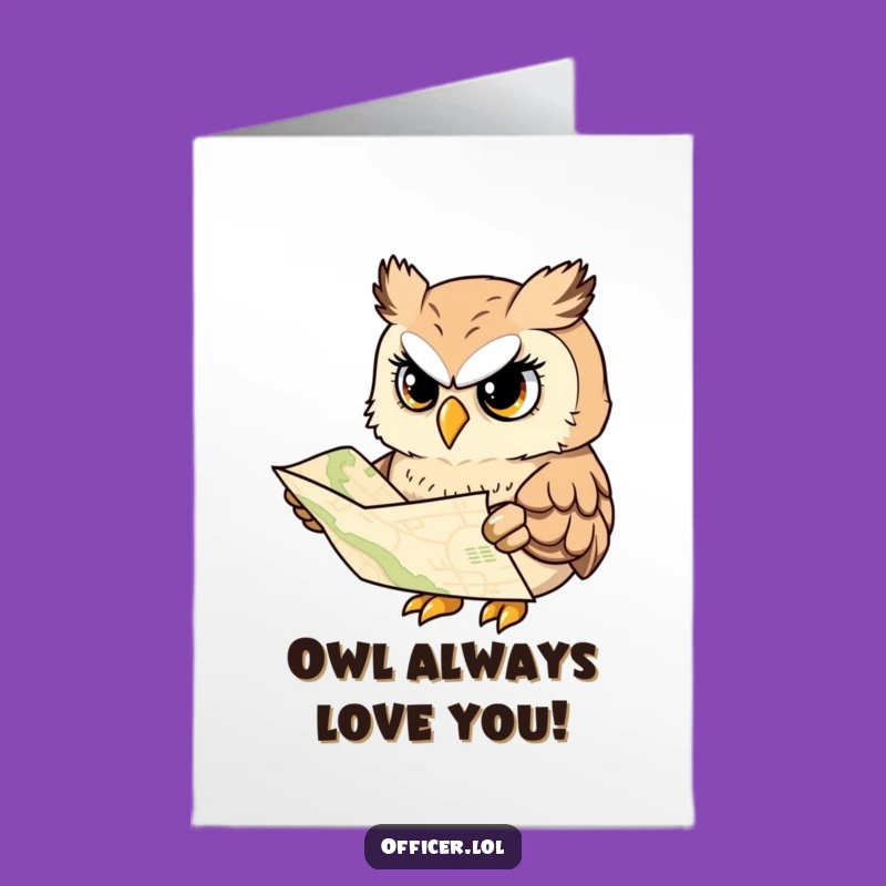Free Printable Birthday Card: Wise Owl's Journey - Funny Downloadable Gift