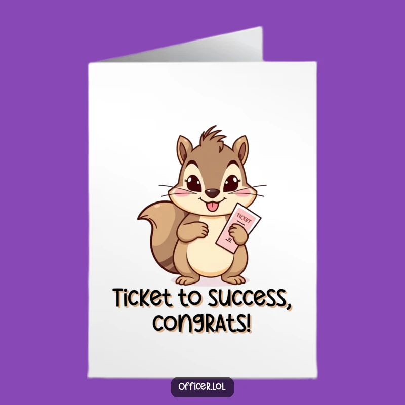 Free Printable Congrats Card: Squirrel's Got You Covered! Funny Downloadable Gift