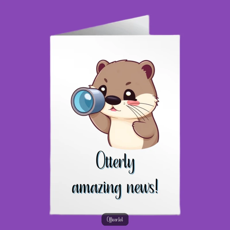 Free Printable Congrats Card: Otter Spyglass, Celebratory Downloadable Gift!