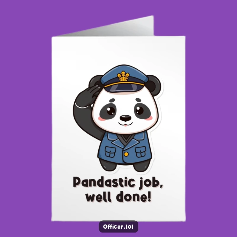 Free Printable Panda Congratulations Card - Proud Uniform Downloadable Gift