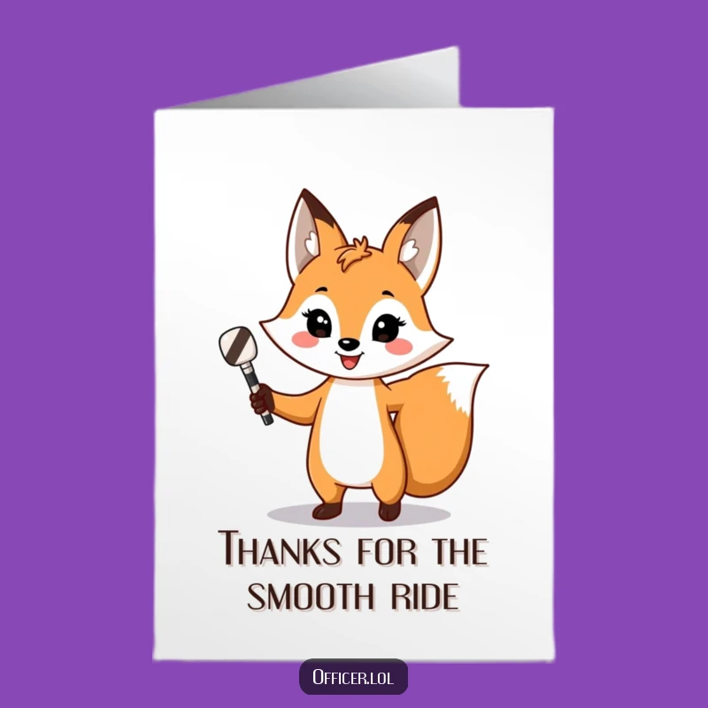 Free Printable Fox Thank You Card: Directing Gratitude Funny Downloadable Gift