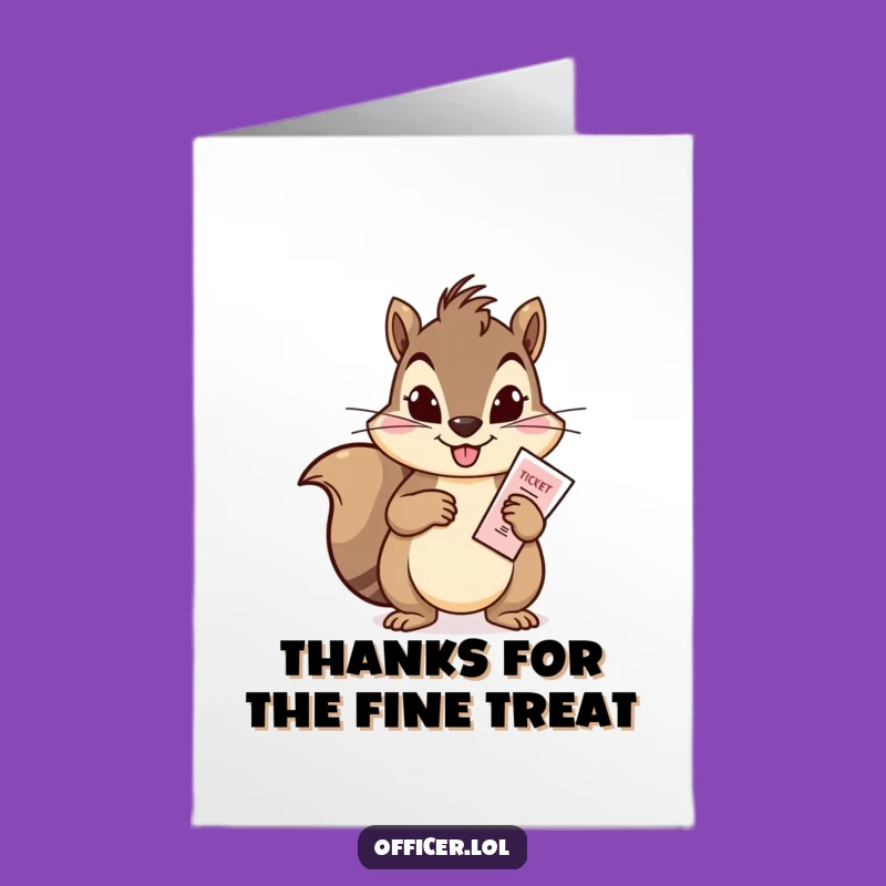 Free Printable Thank You Card: Squirrel's Got Your Back! Funny Downloadable Gift