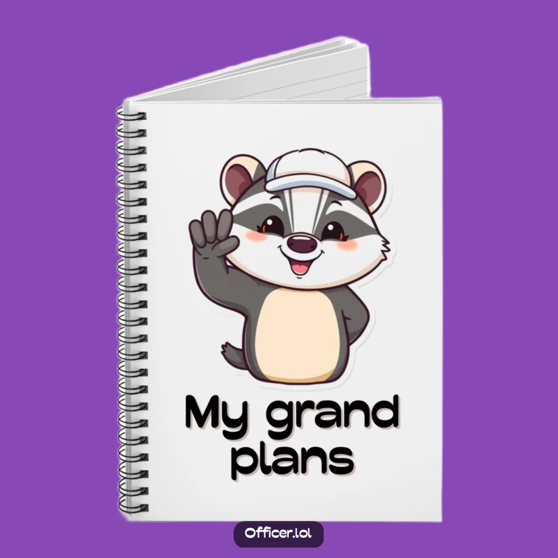Funny Badger Salute Notebook: Jot Down Ideas with Humorous Flair!
