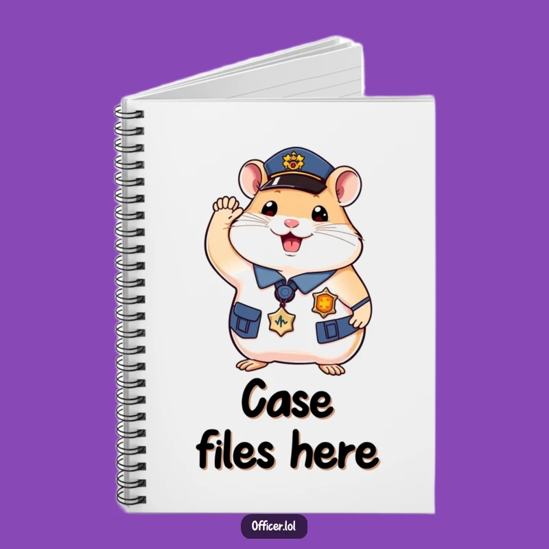 Funny Hamster Officer Notebook - Jot Down Notes with Lawful Cuteness & Humor