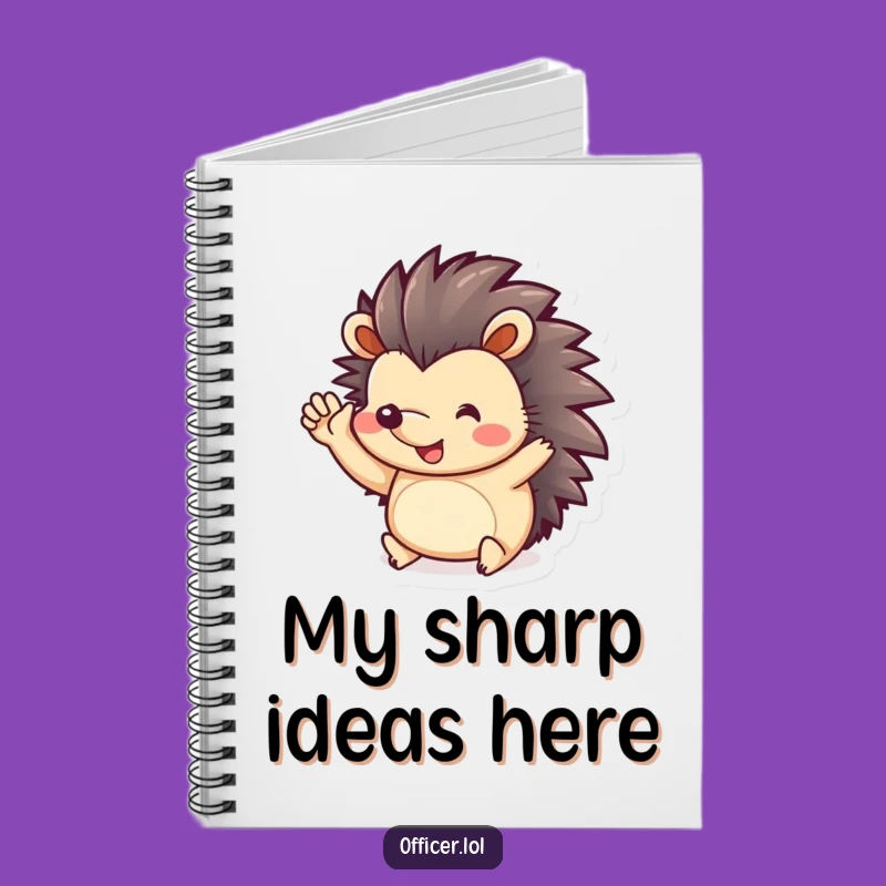 Funny Hedgehog Salute Notebook: Jot Down Notes with Playful Cheer and Spiky Fun