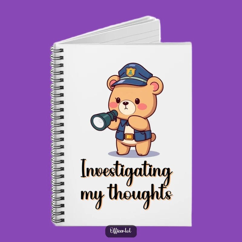 Funny Police Bear Notebook: Brave Officer's Journal for Ideas and Notes