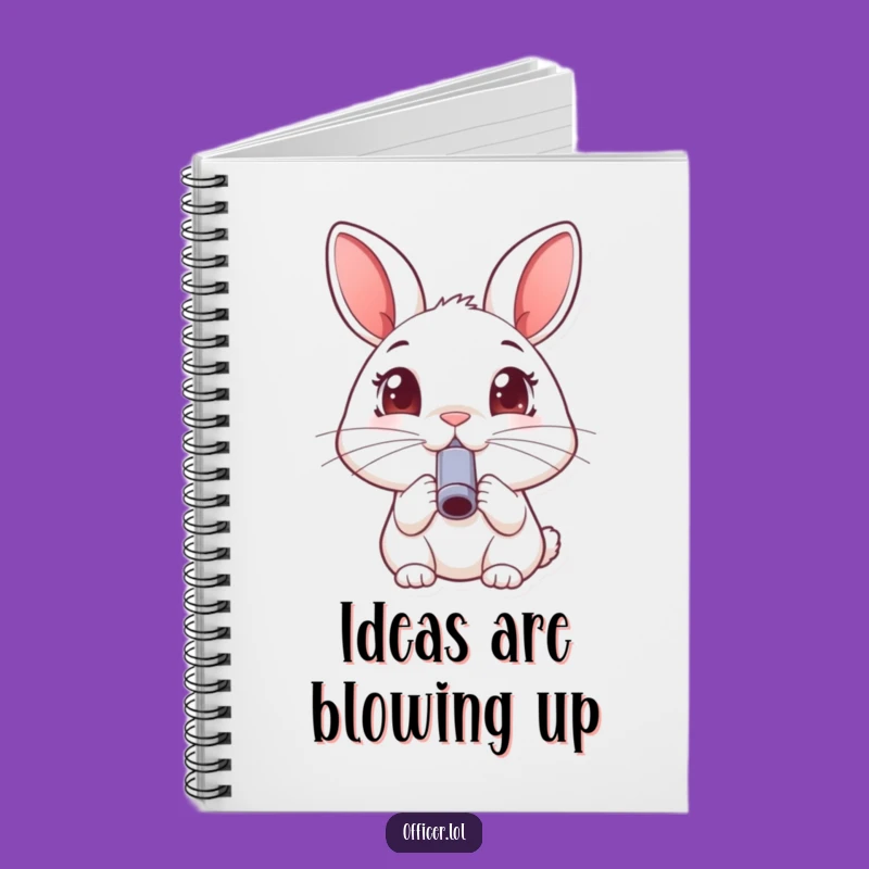 Funny Rabbit Whistle Notebook: Jot Down Happy Thoughts, Great Gift