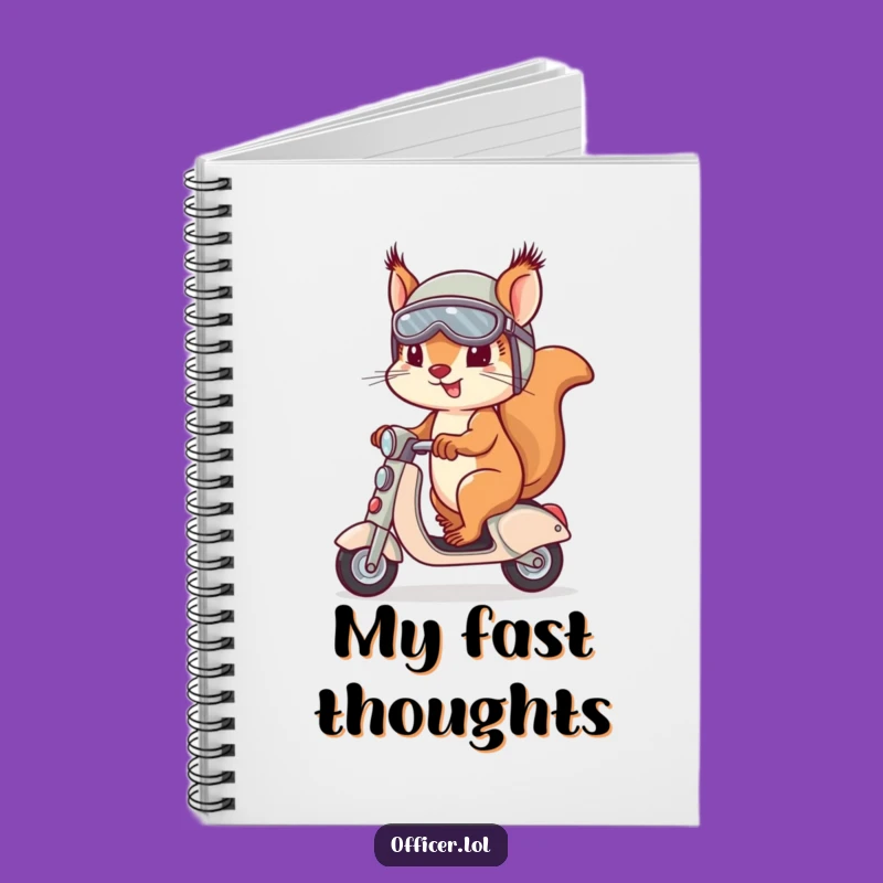 Funny Squirrel Notebook - Determined Rider Journal Gift